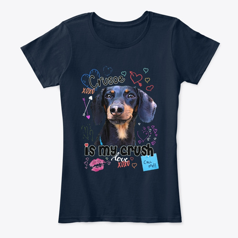 Crusoe Is My Crush New Navy T-Shirt Front