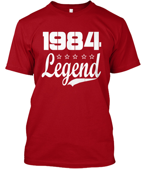 1984 Legend Deep Red T-Shirt Front