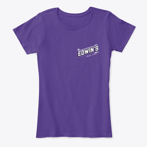 Edwin's Pours Tee Purple T-Shirt Front