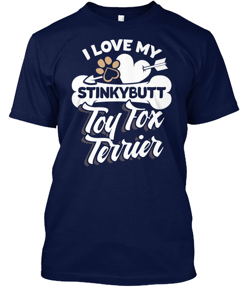 Toy Fox Terrier Shirt And Hoodie Navy T-Shirt Front