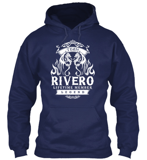 Team Rivero Lifetime Member Legend Navy T-Shirt Front