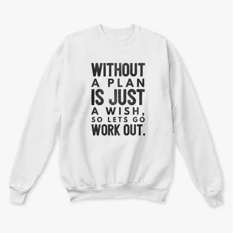 Work Out Yoga Sweater  White  T-Shirt Front