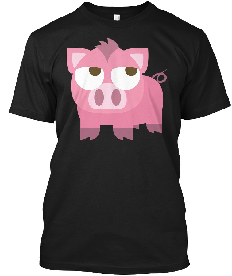 Pig Emoji Thinking Hard and Hmm Look Unisex Tshirt