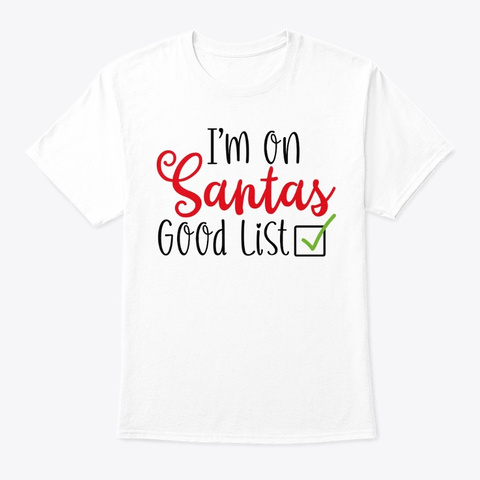 Santas White T-Shirt Front