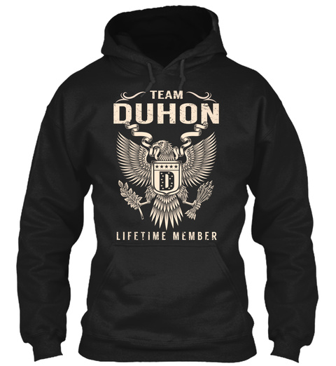 Team Duhon D Lifetime Member Black T-Shirt Front