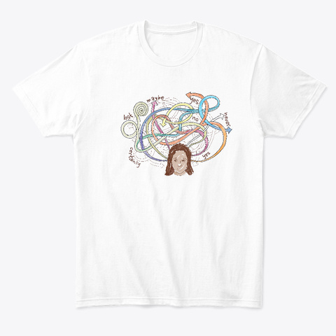 Confused Mind Yes No Maybe Art White T-Shirt Front