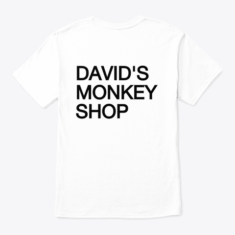 Monkey Shop Id White T-Shirt Back