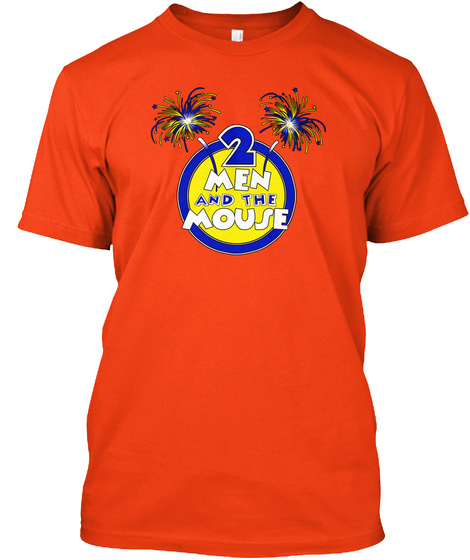 2 Men And The Mouse  Deep Orange  T-Shirt Front
