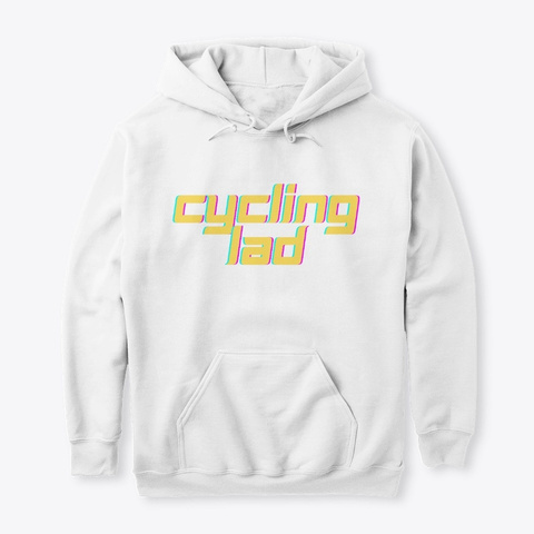 Cycling Lad White Camiseta Front