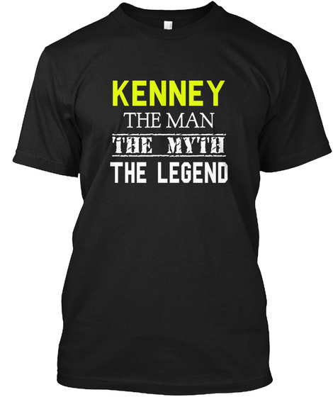 Kenney The Man The Myth The Legend Black T-Shirt Front