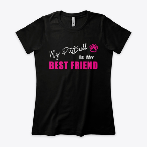 🧡 Women's T Shirt, Best Friend Black Camiseta Front
