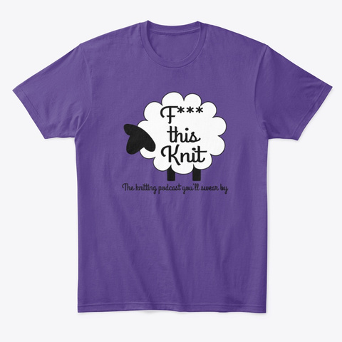 F*** This Knit Logo Unisex Comfort Tee Purple T-Shirt Front