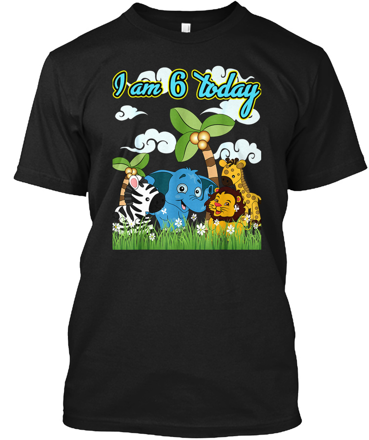 Zoo Safari Jungle 6th Birthday Theme Boy Unisex Tshirt