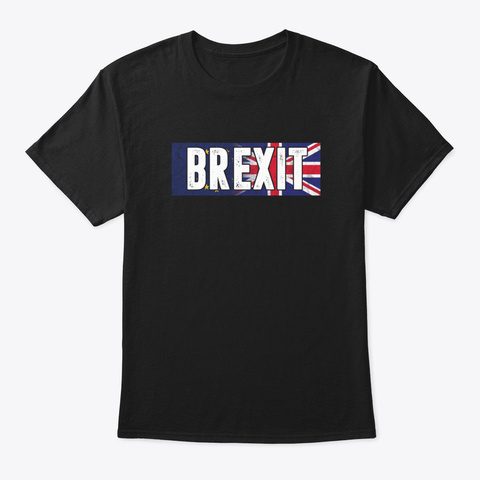 Brexit Uk Eu British Flag Europe Exit Gi Black Camiseta Front