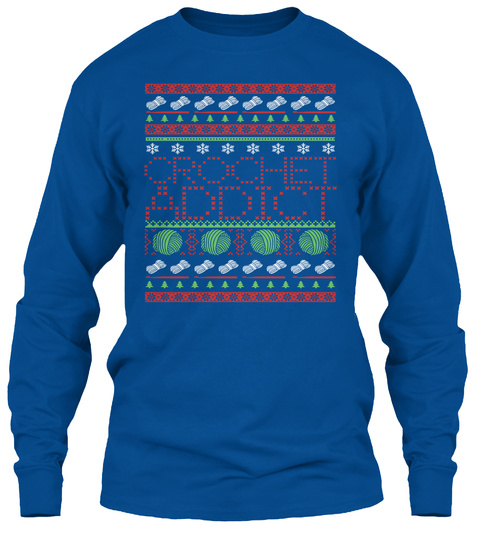 Christmas Crochet  Royal T-Shirt Front