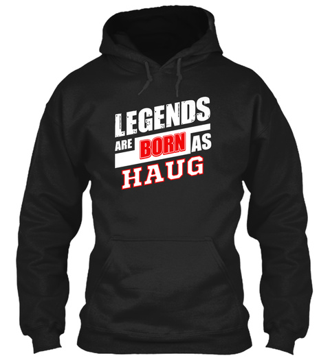 Haug Family Name Shirt Black T-Shirt Front