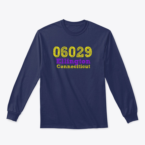 06029 Ellington Ct Long Sleeve Shirt Navy T-Shirt Front