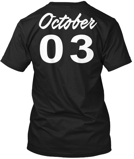 October 03   Libra Black T-Shirt Back