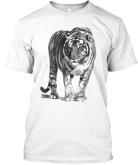 Tiger Premium Shirt White T-Shirt Front