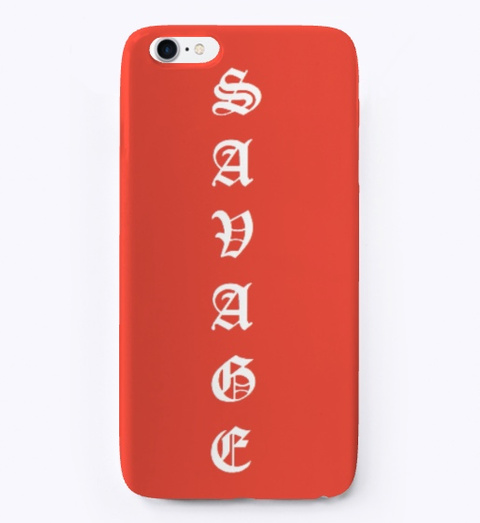 Savage Phone Case Red T-Shirt Front