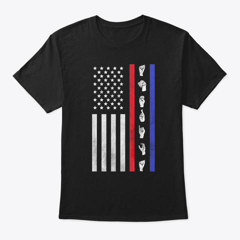 American Flag Asl Shirt American Sign La