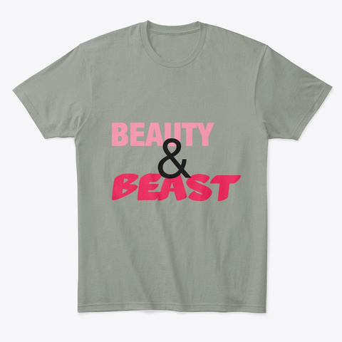 Beauty And Beast Grey áo T-Shirt Front