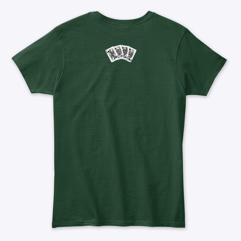 Crown & Cards Selection Forest Green áo T-Shirt Back