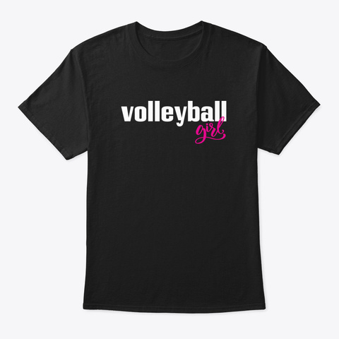 Volleyball Girl Wsrkn Black T-Shirt Front