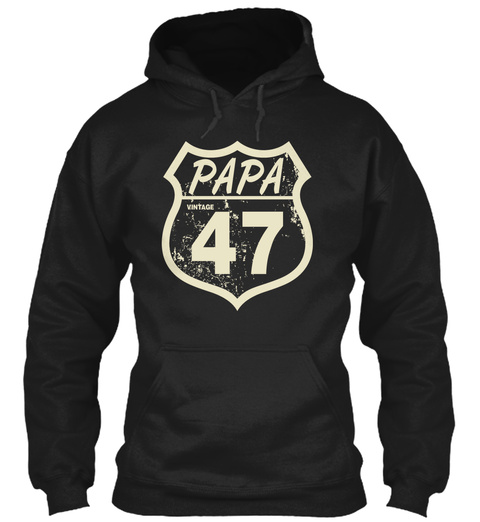 Papa 47 Black T-Shirt Front