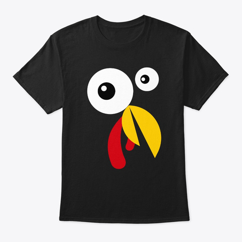 Turkey Face Shirt Black T-Shirt Front