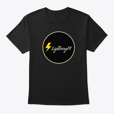 Lightning Pi Black T-Shirt Front