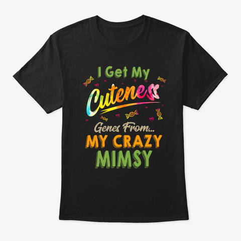 X Mas Genes From My Crazy Mimsy Tee Black T-Shirt Front