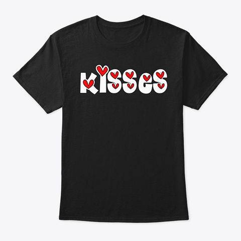 Kisses Black T-Shirt Front