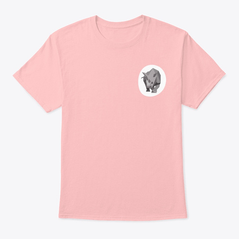 Rhino Tee Pale Pink T-Shirt Front