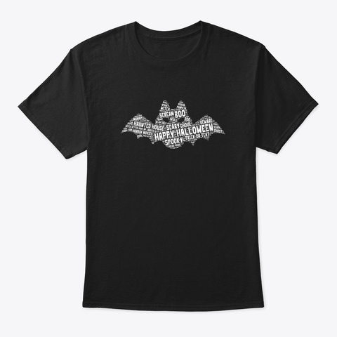 Amazing Halloween Bat Design Ljbtx Black Camiseta Front