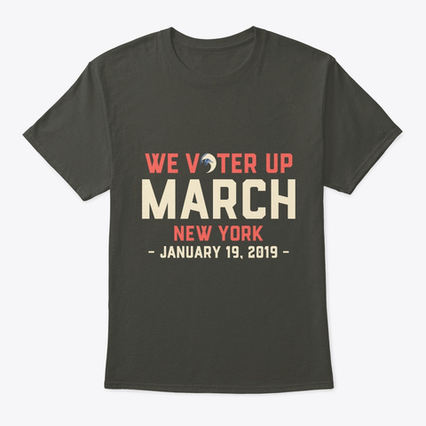 We Vote New York Womens Wave Tshirt Smoke Gray T-Shirt Front