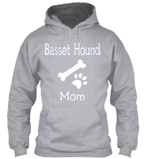 Basset Hound Mom Sport Grey T-Shirt Front