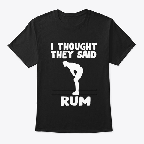 Rum Fitness Alcohol Beer Party Sports Gi Black T-Shirt Front