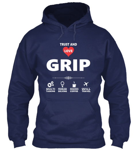 Grip Navy T-Shirt Front