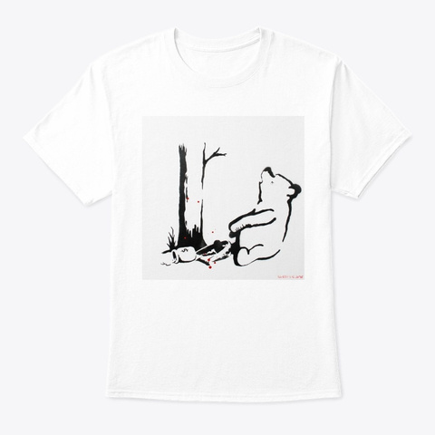 Banksy Winnie The Pooh White T-Shirt Front