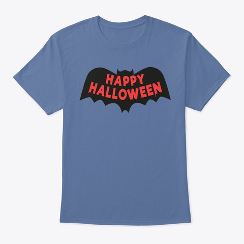 Happy Halloween! Denim Blue T-Shirt Front