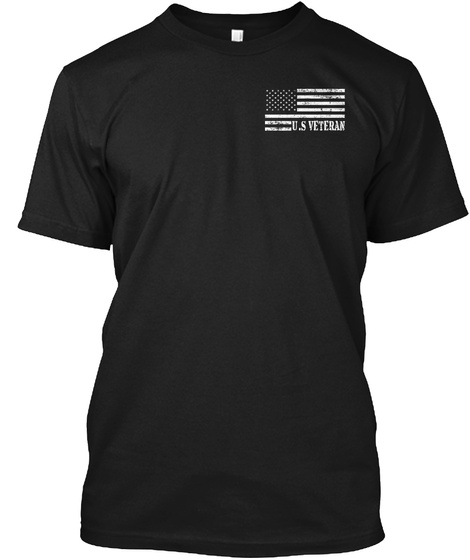 U.S Veteran Black T-Shirt Front
