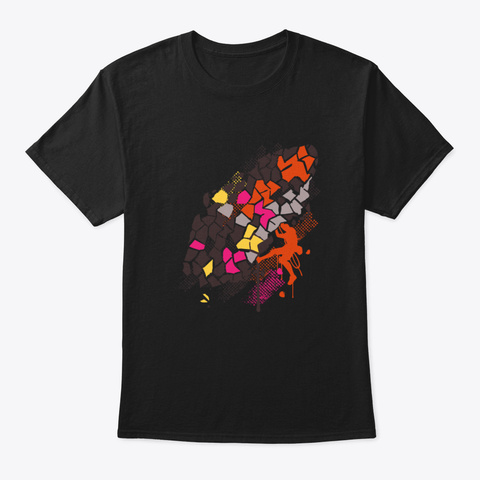Awesome Retro Rock Climbing Gift Climber Black T-Shirt Front