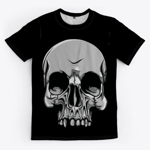 Skull Smile   Halloween Costume Black T-Shirt Front