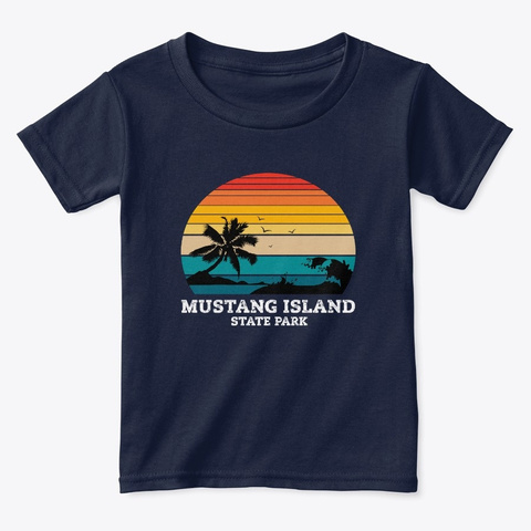 Mustang Island    State Park Navy  T-Shirt Front