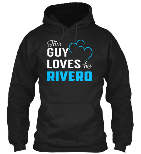 Guy Loves Rivero   Name Shirts Black T-Shirt Front