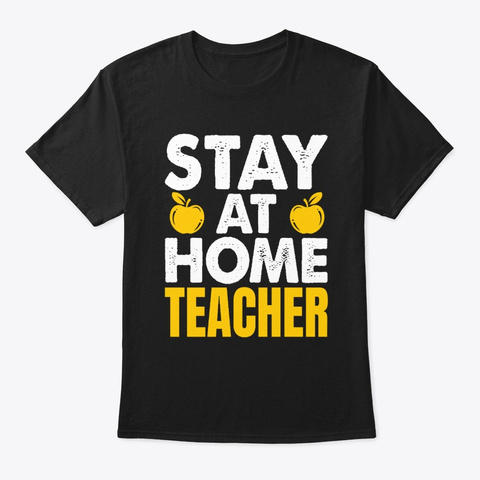 Stay At Home Teacher Black Kaos Front
