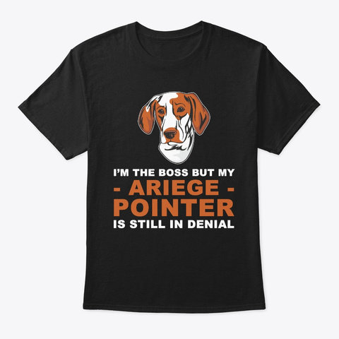 Funny Ariege Pointer Dog Gift Black Camiseta Front