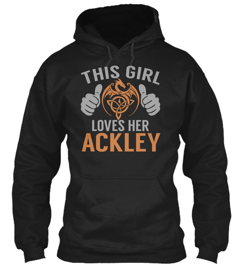 Loves Ackley   Name Shirts Black T-Shirt Front