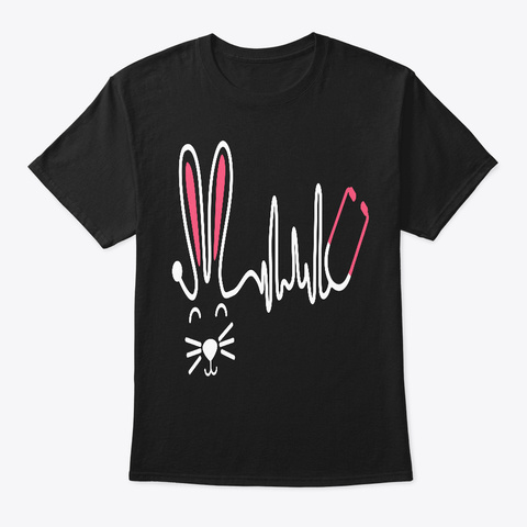 Nurse Doctor Easter Tee For Young Black T-Shirt Front